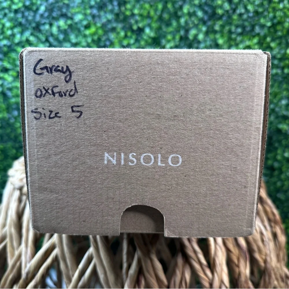 Nisolo x‎ Anthropologie gray oxfords EUC in box